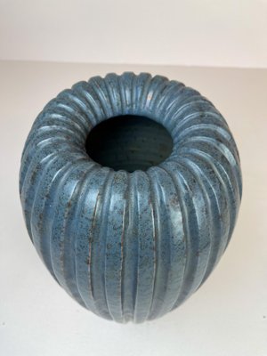 Blue Floor Vase by Vicke Lindstrand, 1950s, Sweden-UYK-935023