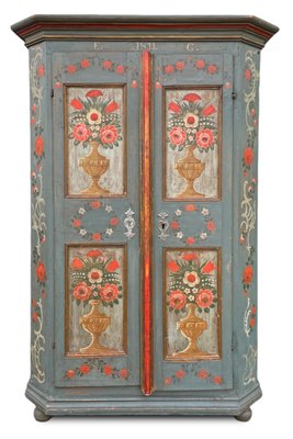 Blue Floral Painted Cabinet, 1811-BGS-2034596