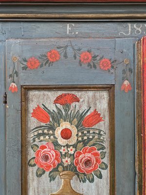 Blue Floral Painted Cabinet, 1811-BGS-2034596