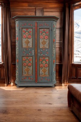 Blue Floral Painted Cabinet, 1811-BGS-2034596