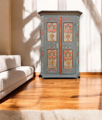 Blue Floral Painted Cabinet, 1811-BGS-2034596