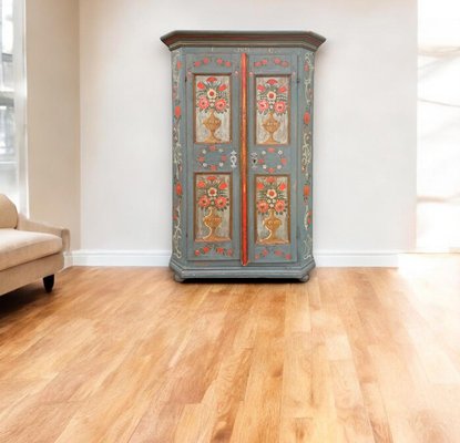 Blue Floral Painted Cabinet, 1811-BGS-2034596