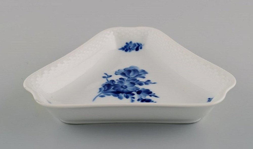 Blue Flower Braided Triangular Model Number 10/8278 Dish from Royal Copenhagen