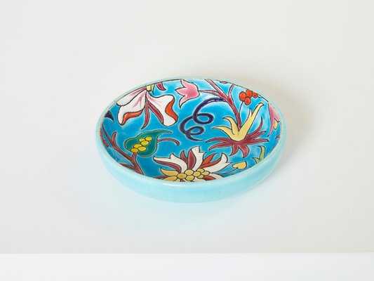 Blue Flowers Box from Emaux De Longwy, 1950s-YJA-1402974