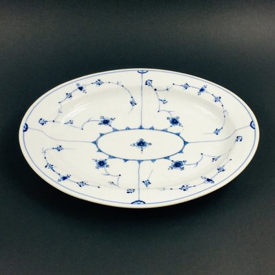 Blue Fluted Porcelain Serving Platter from Royal Copenhagen, Denmark, 19th Century-BMM-1822068