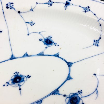 Blue Fluted Porcelain Serving Platter from Royal Copenhagen, Denmark, 19th Century-BMM-1822068