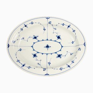 Blue Fluted Porcelain Serving Platter from Royal Copenhagen, Denmark, 19th Century-BMM-1822068