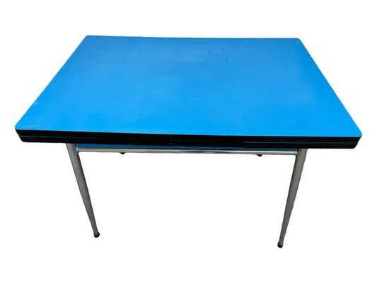 Blue Formica Table & Chairs from Jafae, 1960s, Set of 5-SDV-2018428