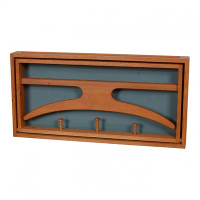 Blue Formica Teak Foldable Coat Rack from Adam Hoff and Poul Østergaard-MTD-1400032