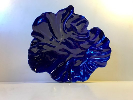 Blue Freeform Natura Dish by Ole Kortzau for Royal Copenhagen, 1990s-LCR-685044