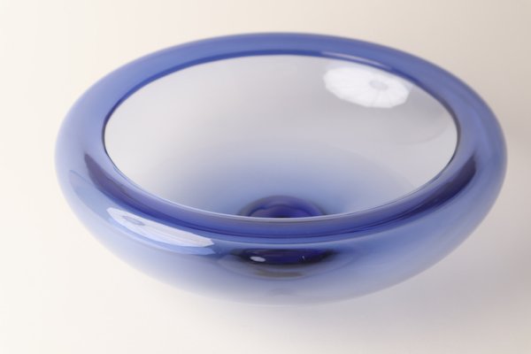 Blue Glass 17792 Fruit Bowl By Per Lütken for Holmegaard-ESB-1368093