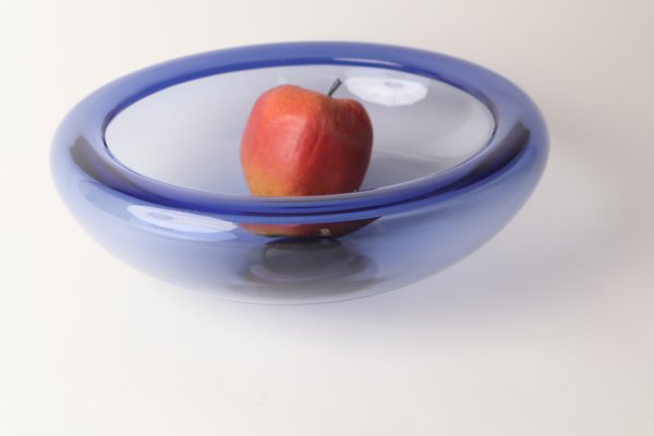 Blue Glass 17792 Fruit Bowl By Per Lütken for Holmegaard-ESB-1368093