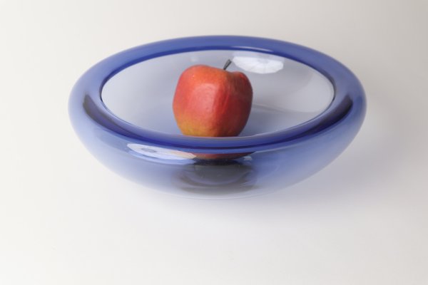 Blue Glass 17792 Fruit Bowl By Per Lütken for Holmegaard-ESB-1368093