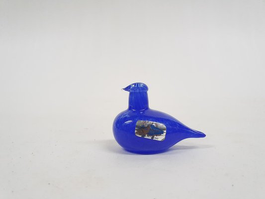 Blue Glass Bird by Oiva Toikka for Iittala, Finland, 1970s-ZO-1363575