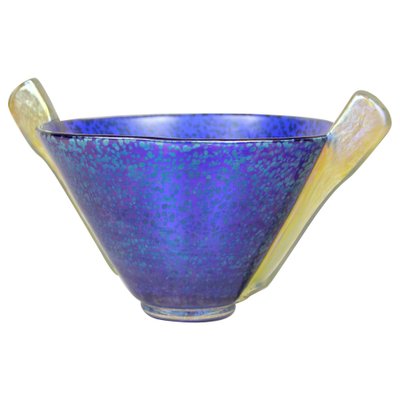 Blue Glass Bowl by Marie Kirschner for Johann Loetz Witwe, 1936-TQA-1322121