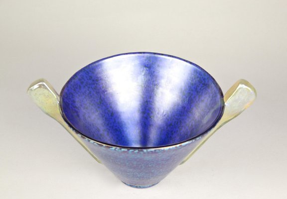 Blue Glass Bowl by Marie Kirschner for Johann Loetz Witwe, 1936-TQA-1322121