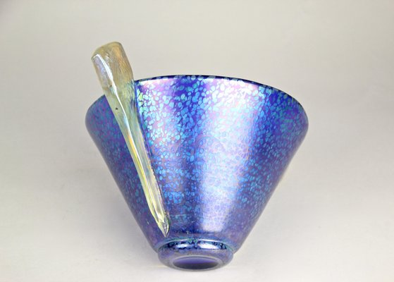 Blue Glass Bowl by Marie Kirschner for Johann Loetz Witwe, 1936-TQA-1322121