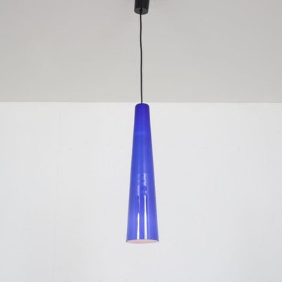 Blue Glass Hanging Lamp by Vistosi, Italy, 1960s-DV-1433165