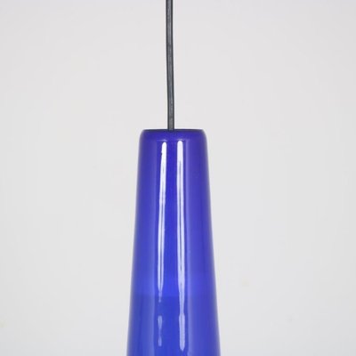 Blue Glass Hanging Lamp by Vistosi, Italy, 1960s-DV-1433165