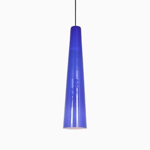 Blue Glass Hanging Lamp by Vistosi, Italy, 1960s-DV-1433165