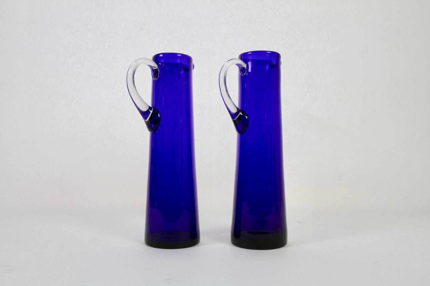 Blue Glass Jugs by Monica Bratt for Reijmyre Glasbruk, Set of 3, 1950s