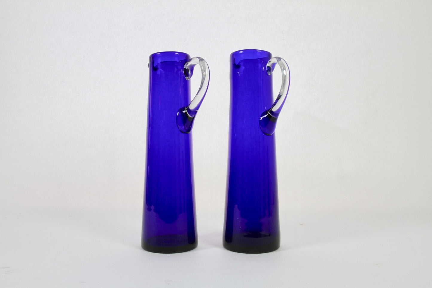 Blue Glass Jugs by Monica Bratt for Reijmyre Glasbruk, Set of 3, 1950s