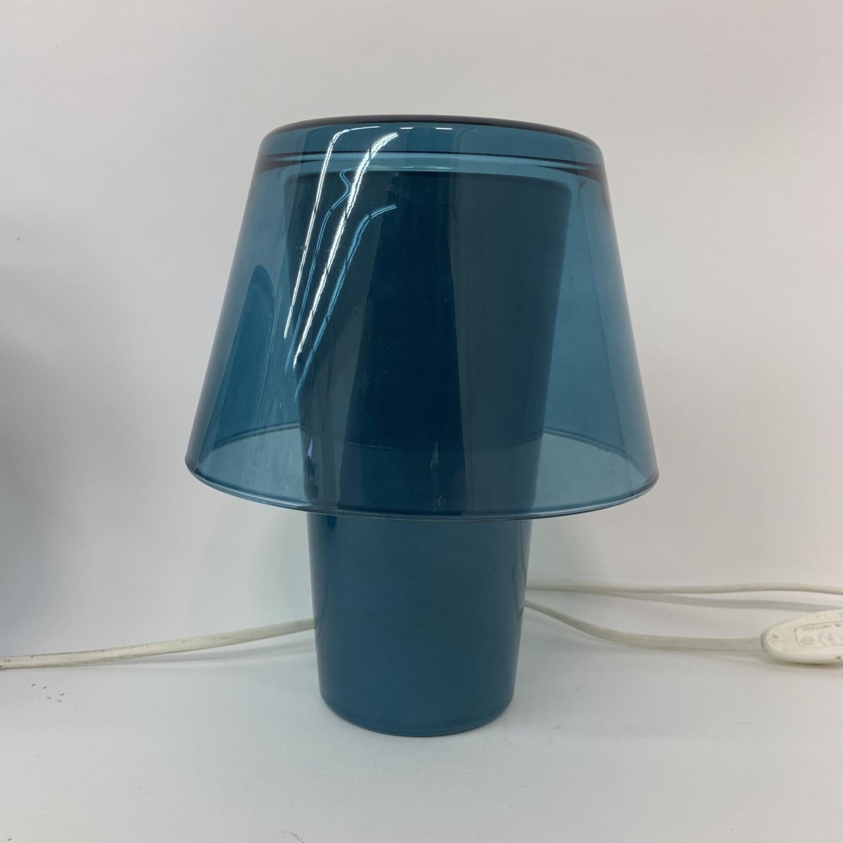 Blue Glass Mushroom GAVIK Table Lamp from Ikea, Set of 2