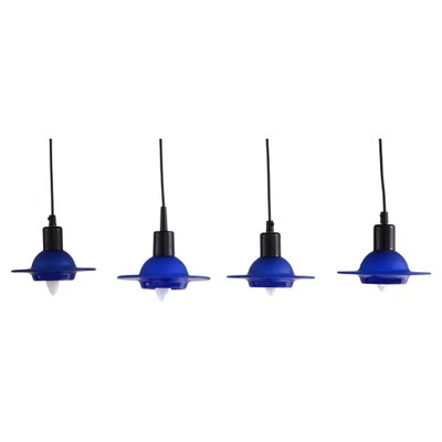 Blue Glass Pendants from Design Light A/S, Denmark, 1990s, Set of 4-MXF-1410669