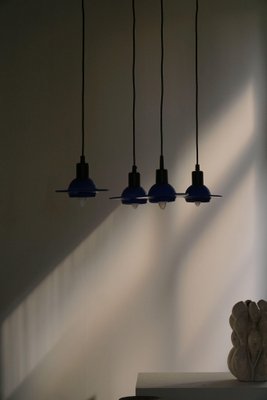 Blue Glass Pendants from Design Light A/S, Denmark, 1990s, Set of 4-MXF-1410669