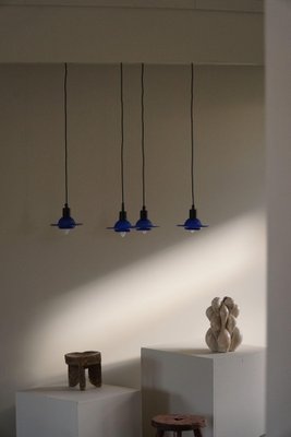 Blue Glass Pendants from Design Light A/S, Denmark, 1990s, Set of 4-MXF-1410669