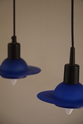 Blue Glass Pendants from Design Light A/S, Denmark, 1990s, Set of 4-MXF-1410669