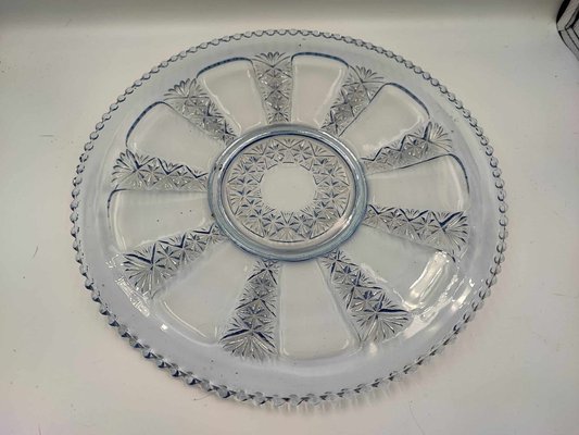 Blue Glass Plate from Ząbkowice Glassworks, 1970s-CAQ-1794250