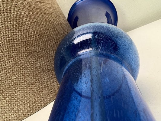 Blue Glass Table Lamp attributed to Nanny Still for Raak, 1970s-WZZ-1388706