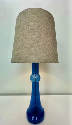 Blue Glass Table Lamp attributed to Nanny Still for Raak, 1970s-WZZ-1388706