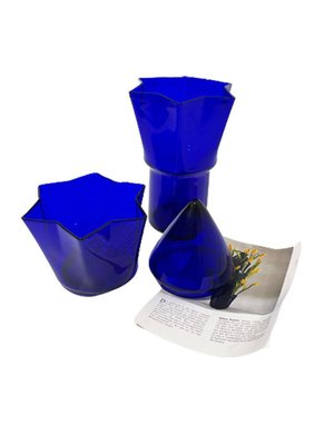 Blue Glass Tulip Vase by Willem Noyons, 1997-UCH-1301282