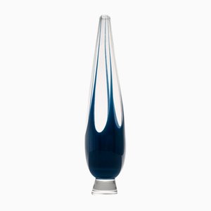 Blue Glass Vase attributed to Vicke Lindstrand, 1960s-SC-1752819