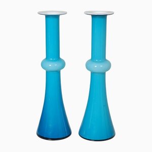 Blue Glass Vase from Holmegaard-MTD-1400058