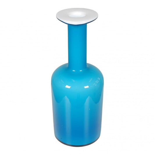 Blue Glass Vase from Otto Brauer Holmegaard