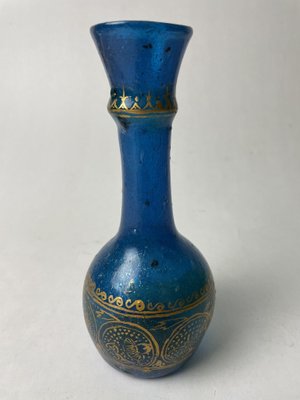 Blue & Gold Glass Vase, 1920s-SDV-837250