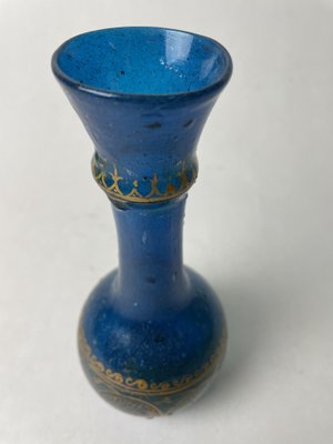 Blue & Gold Glass Vase, 1920s-SDV-837250