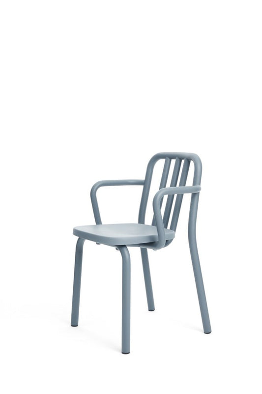 Blue-Grey Tube Armchair by Eugeni Quitllet for Mobles 114