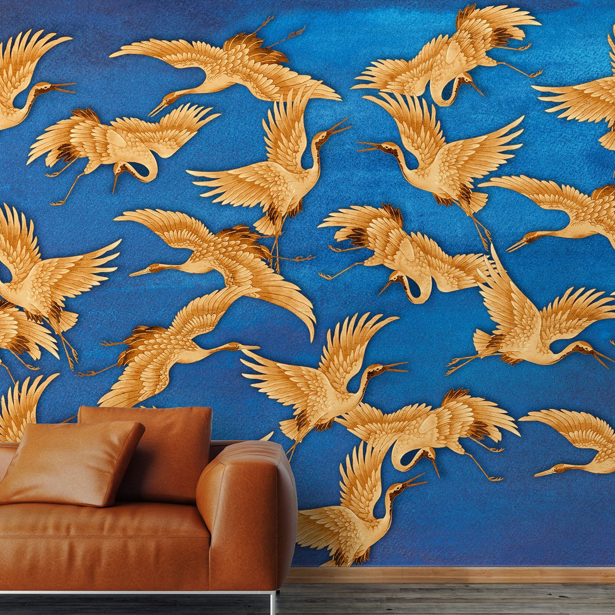 Blue Herons Wall Covering from Wall81, 2019