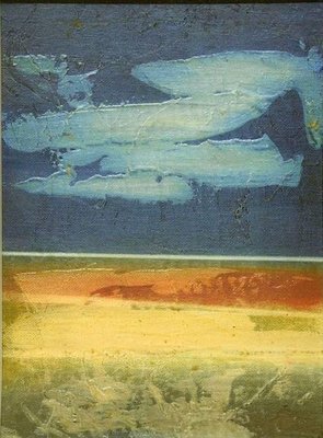 Blue Horizon - Original Mixed Media by Mario Sinisca - 1960s 1960s-ZCI-757349