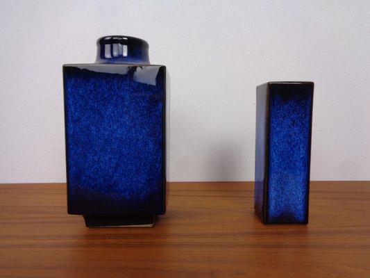 Blue Japanese Ceramic Vases, 1960s, Set of 2-RDW-1766198