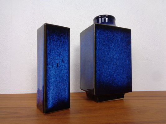 Blue Japanese Ceramic Vases, 1960s, Set of 2-RDW-1766198