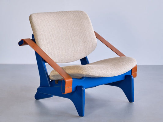 Blue Jumbo Lounge Chair by Olof Ottelin for Keravan Stockmann Finland, Late 1950s