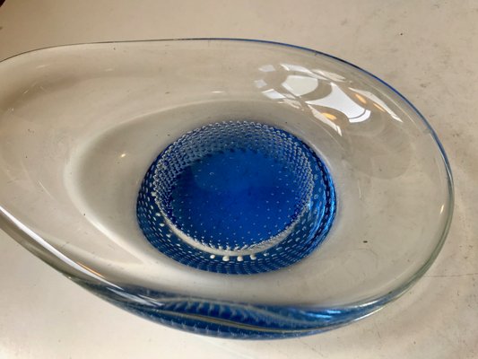 Blue Kosta Boda Glass Dish by Vicke Lindstrand, 1960-LCR-955479