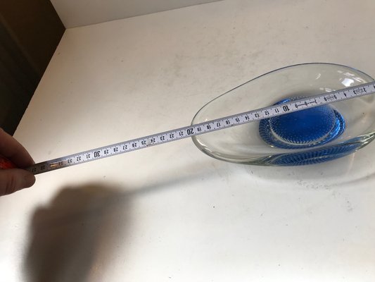 Blue Kosta Boda Glass Dish by Vicke Lindstrand, 1960-LCR-955479