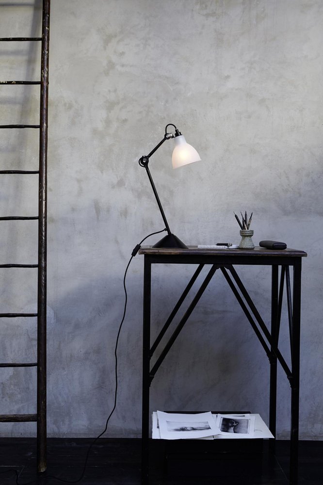 Blue Lampe Gras N° 205 Table Lamp by Bernard-Albin Gras