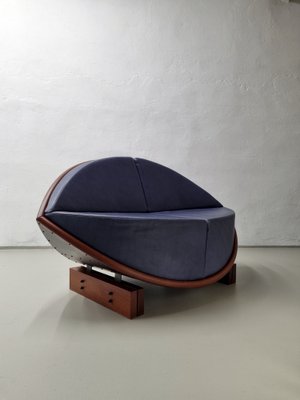 Blue Leather Keflavik Sofa by Sigurdur Gustafsson for Källemo AB, 2000s-UAO-1020308